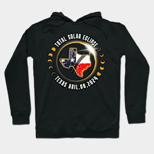 Solar Eclipse 2024 Total Solar Eclipse State Texas Hoodie